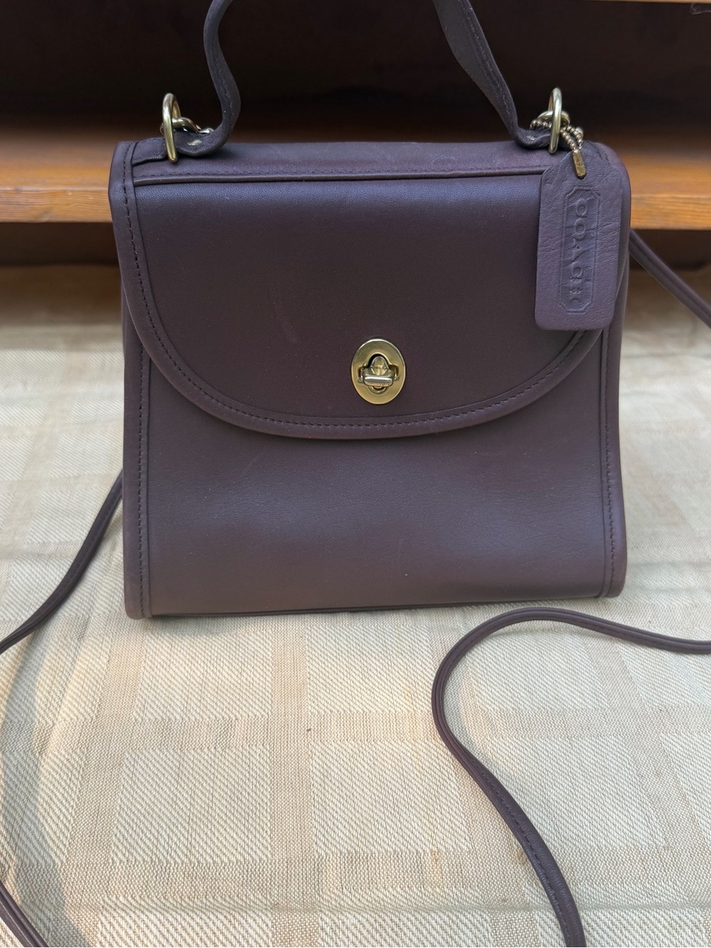 90s Coach Regina Bag Costa Rica Leather #9983 Mahogany